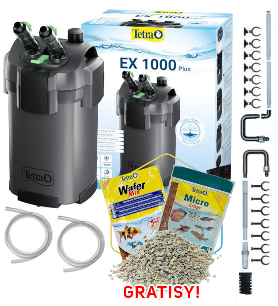 Tetra EX 1000 Plus Filtr zewnętrzny do akwarium do 300l + gratisy