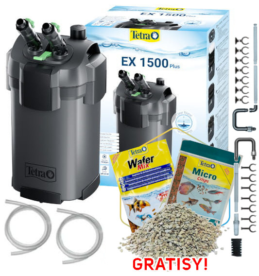 Tetra EX 1500 Plus Filtr zewnętrzny do akwarium do 600l + gratisy