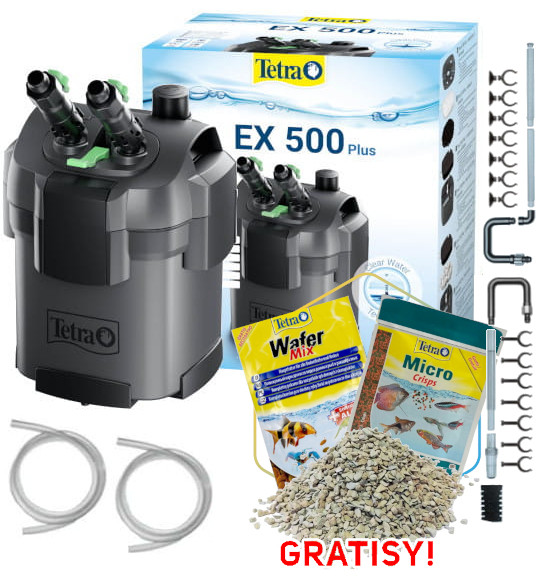 Tetra EX 500 Plus Filtr zewnętrzny do akwarium do 100l + gratisy
