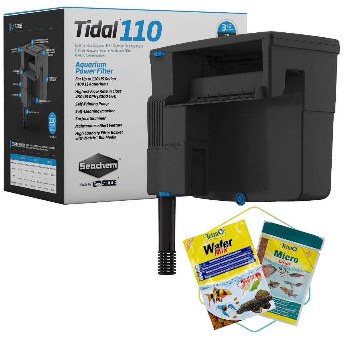 Seachem Tidal 110 Filtr kaskadowy 2000L/H Matrix