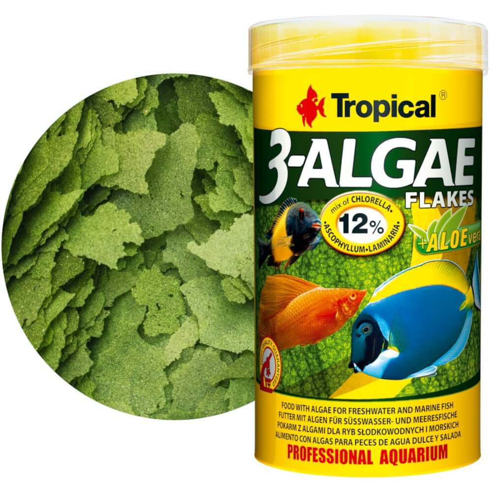 Tropical 3-Algae Flakes 250ml - 50g Pokarm spirulina