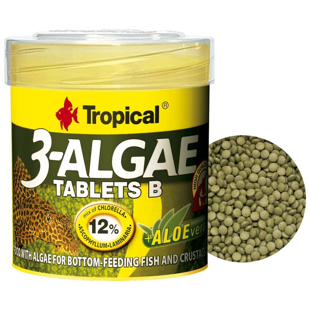 TROPICAL 3-ALGAE TABLETS B 50ML - 36G POKARM DLA RYB