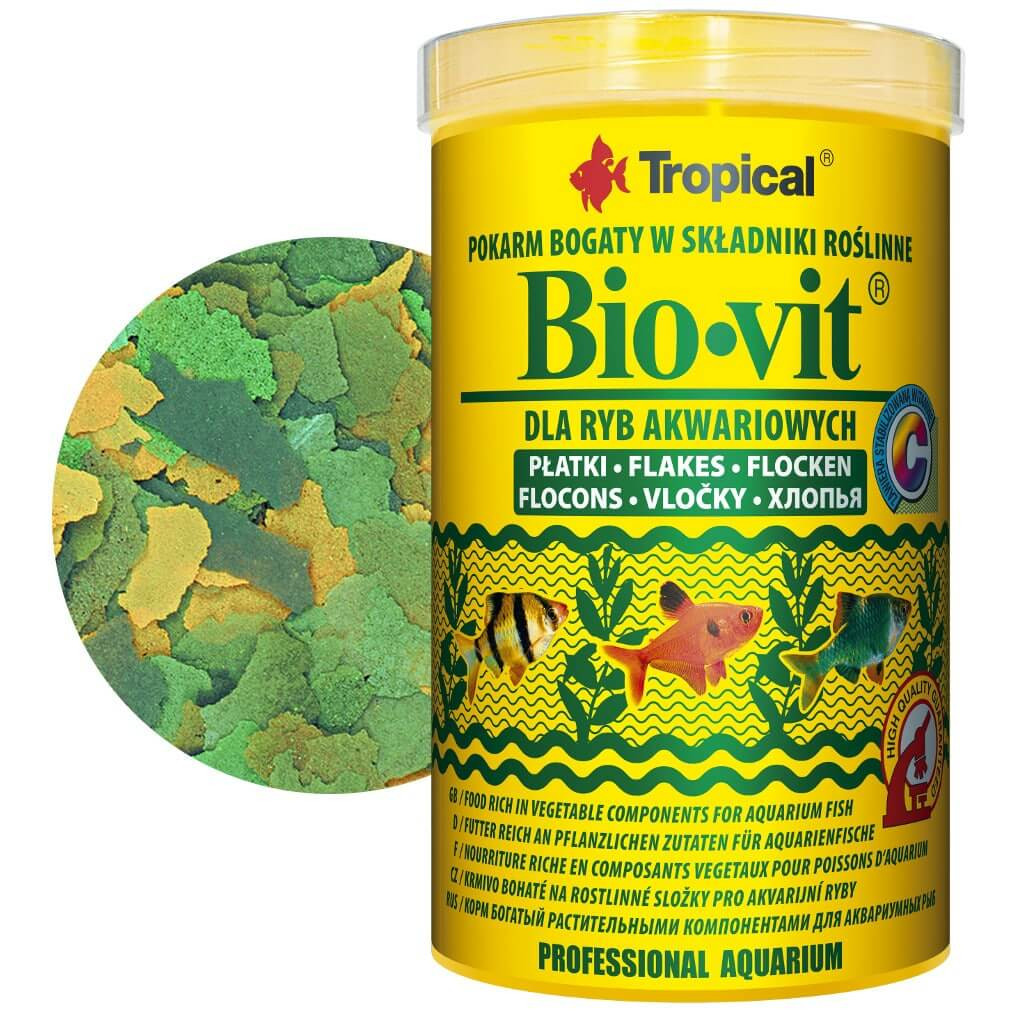 Tropical Bio-Vit 1000ml - 200g Pokarm roślinny dla ryb