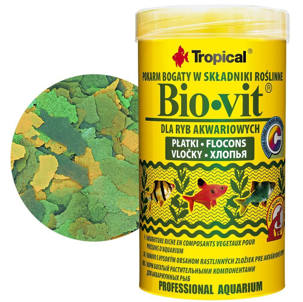 Tropical Bio-Vit 250ml - 50g Pokarm roślinny dla ryb