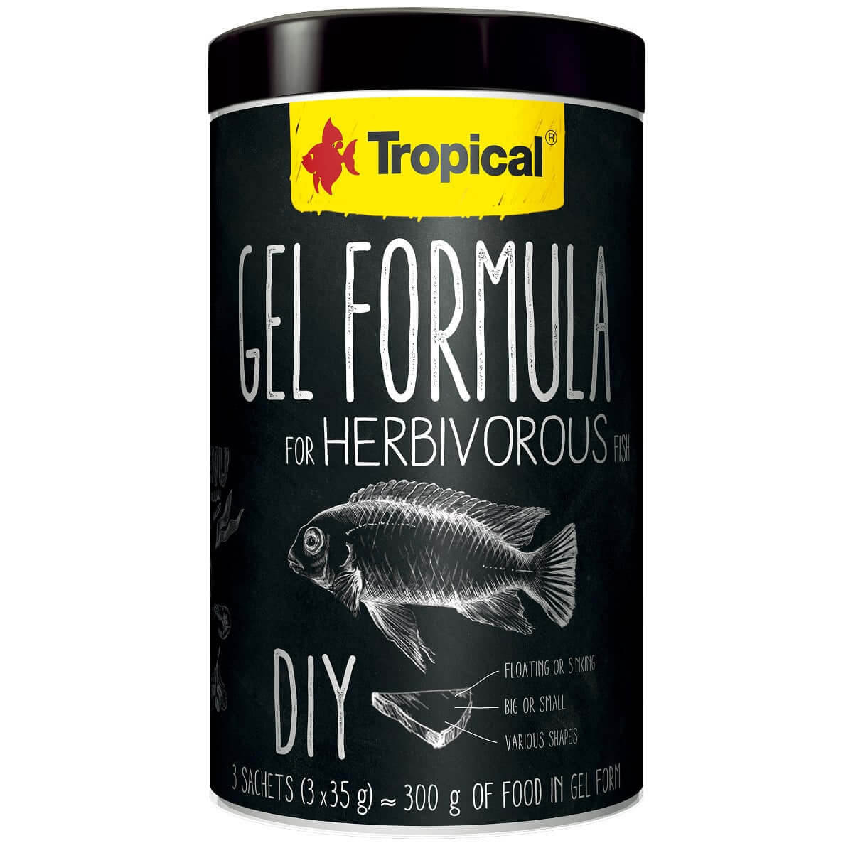 TROPICAL GEL FORMULA FOR HERBIVOROUS FISH 3X35G