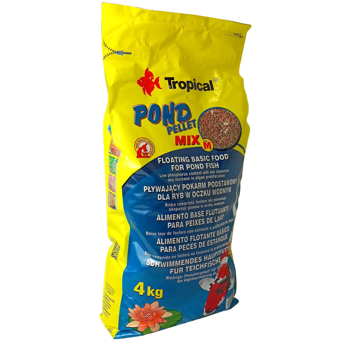 Tropical Pond Pellet Mix  M 50L - 4kg Pokarm dla ryb
