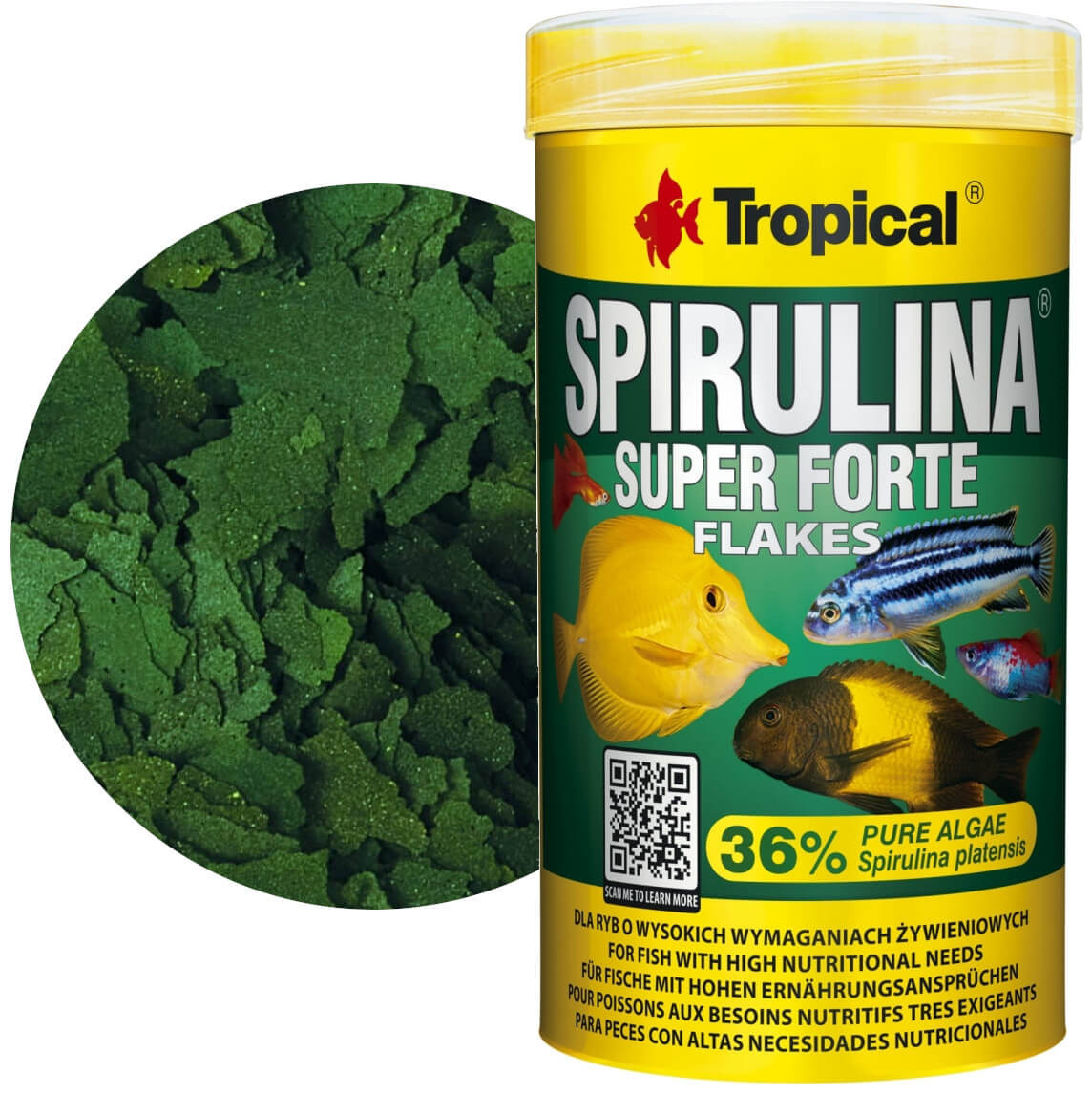 Tropical Spirulina Super Forte 36% 250ml - 50g Pokarm dla ryb