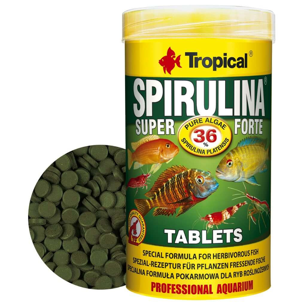 TROPICAL SPIRULINA SUPER FORTE TABLETKI 250ML - 150G POKARM DLA RYB