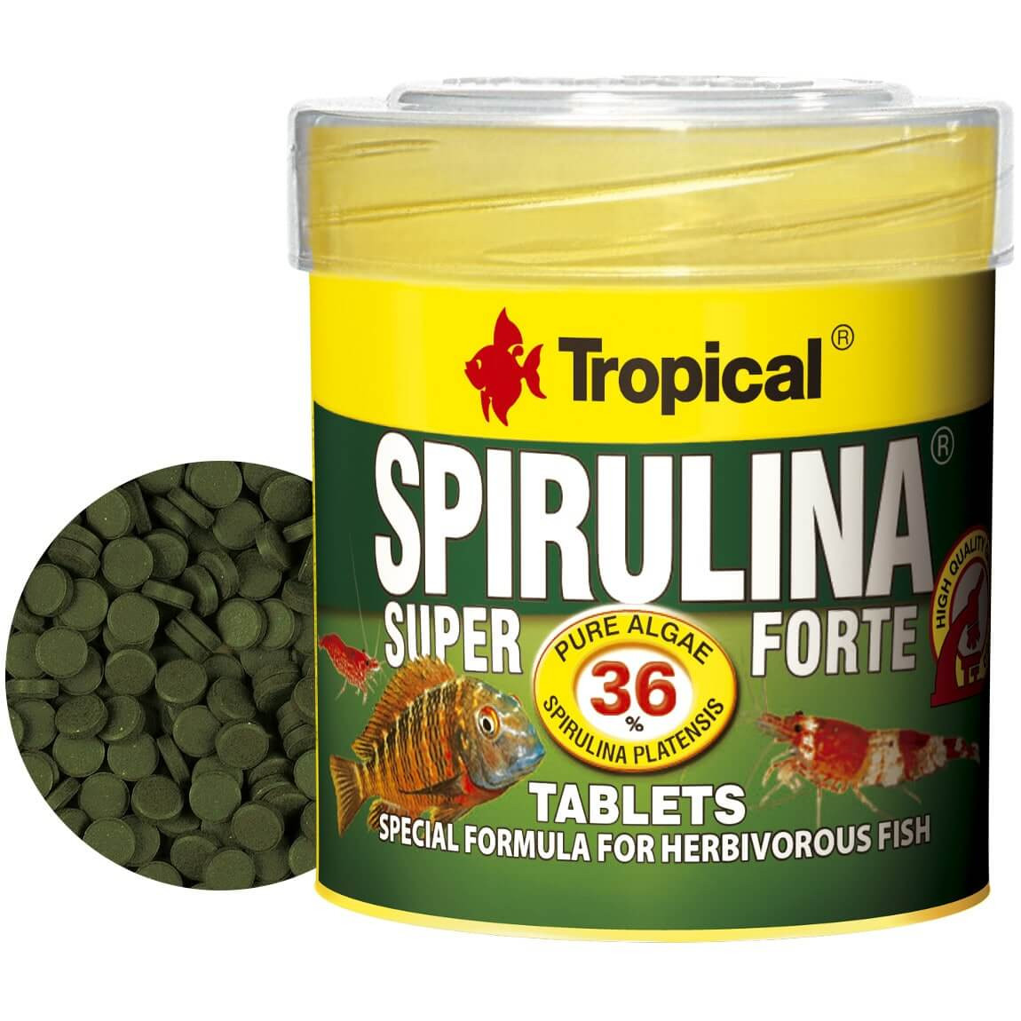 TROPICAL SUPER SPIRULINA FORTE TABLETKI 50ML - 36G POKARM DLA RYB