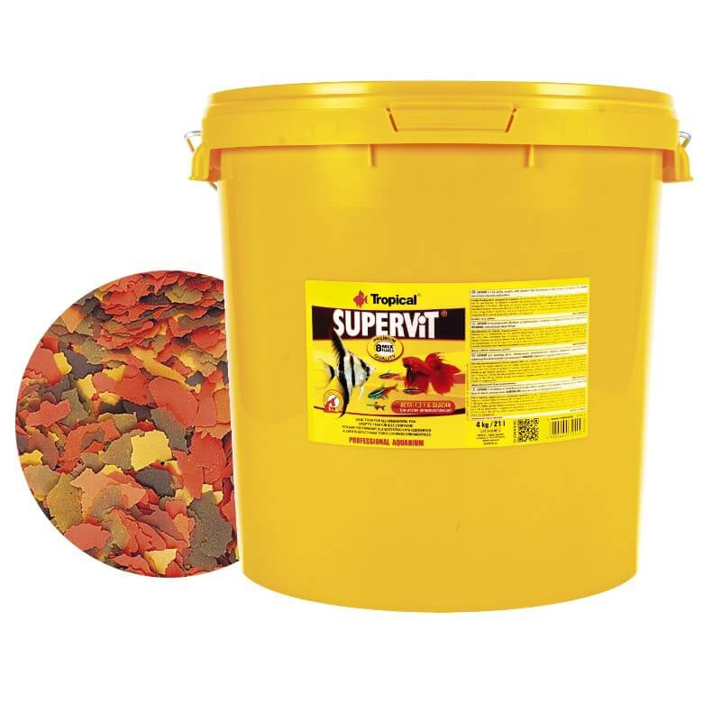 TROPICAL SUPERVIT 21l - 4kg pokarm PREMIUM DLA RYB