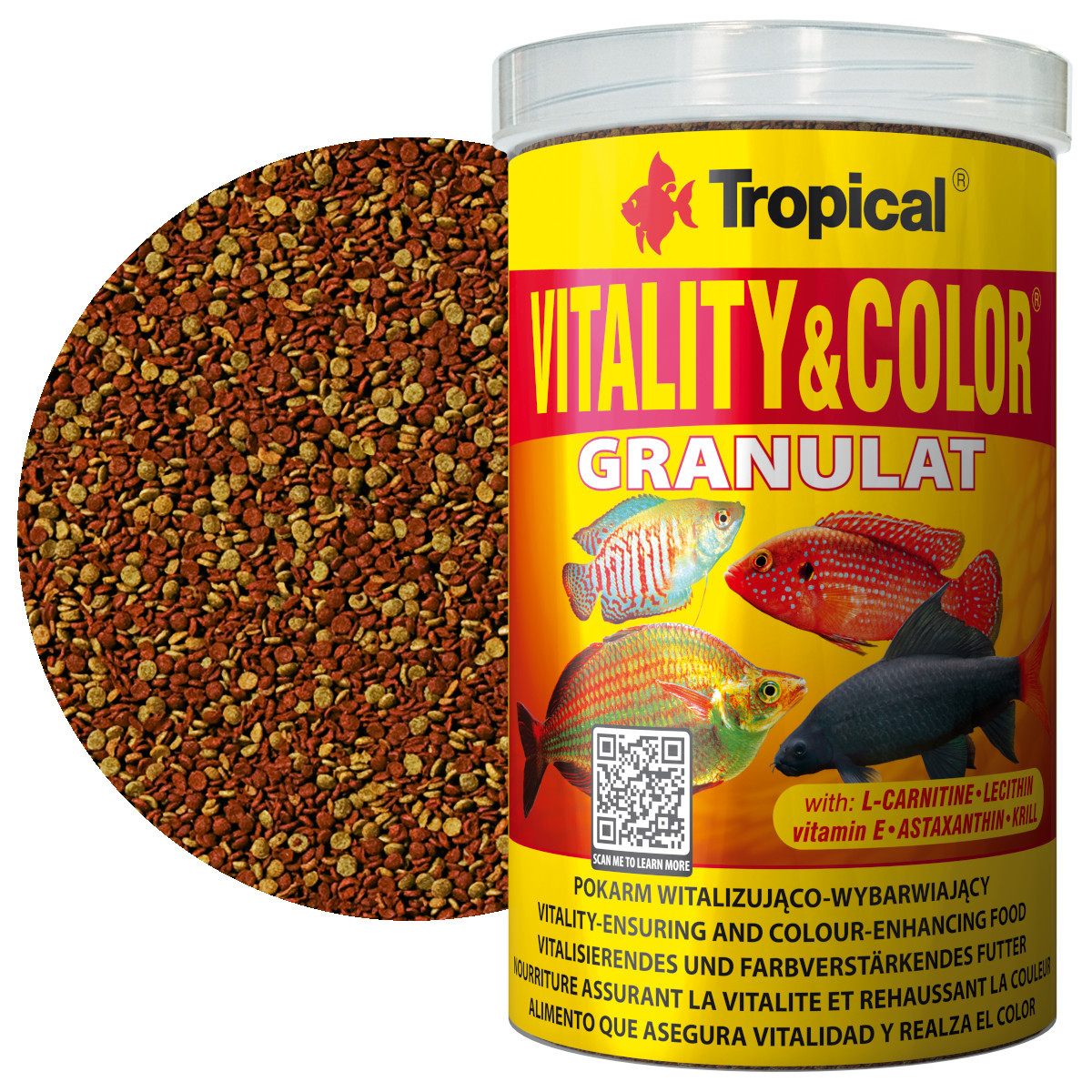 Tropical Vitality&Color Granulat 1000ml - 550g Pokarm wybarwiający dla ryb