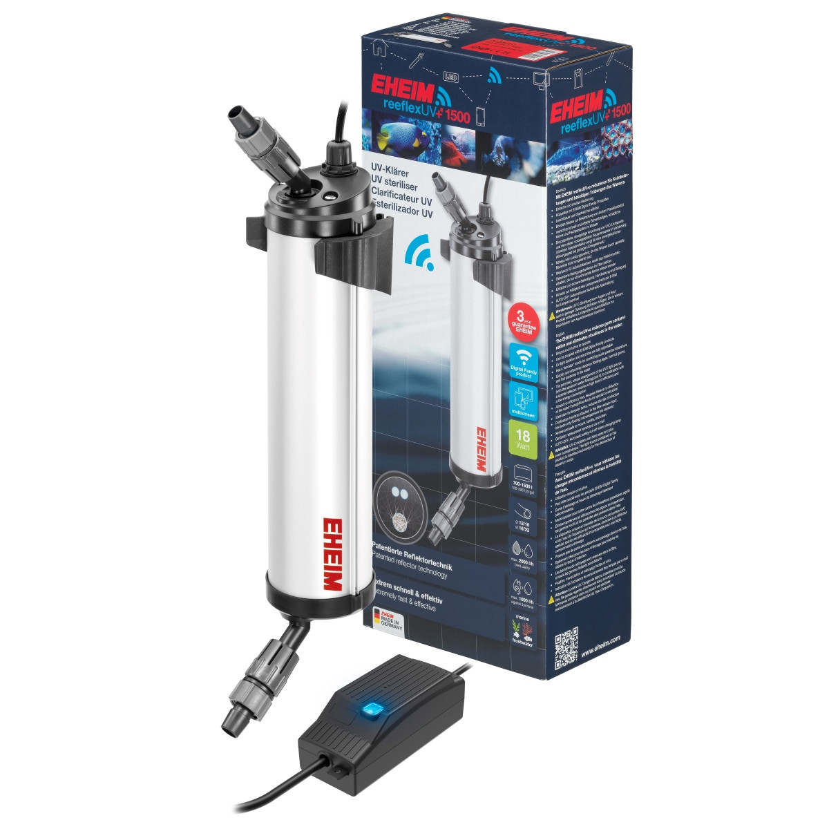 Eheim ReeflexUV+e 1500 Lampa UV-C 19W sterylizator Wi-Fi