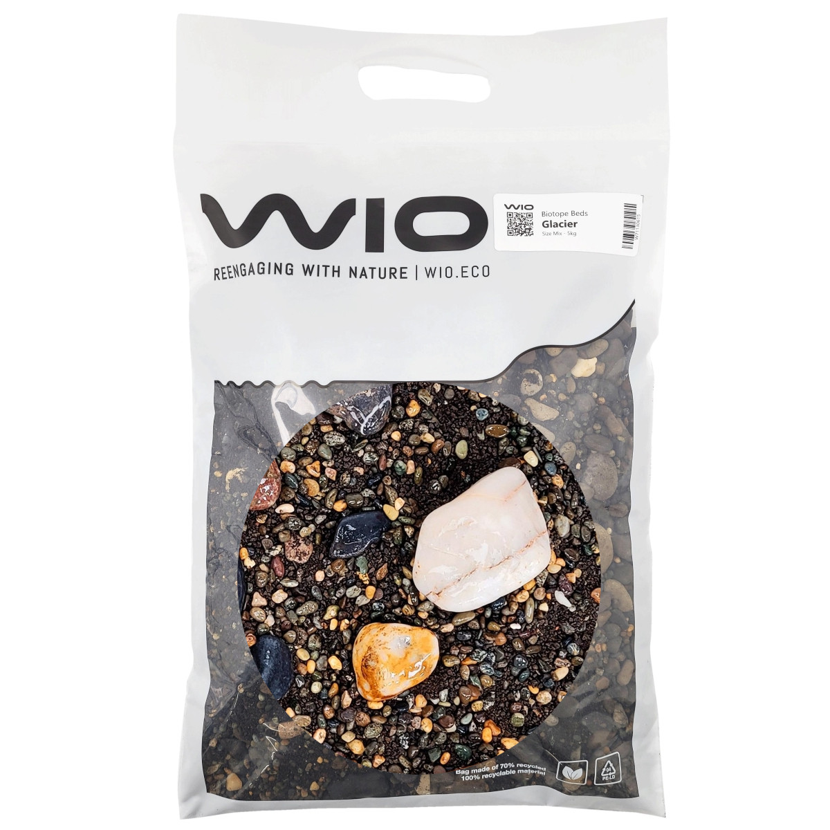 Wio Glacier Riverbed 5kg Naturalne podłoże do akwarium