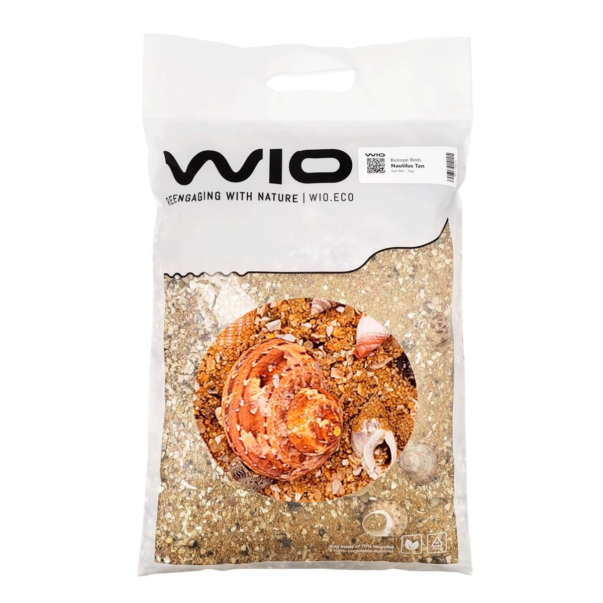 Wio Nautilus Tan Riverbed 5kg Naturalne podłoże do akwarium