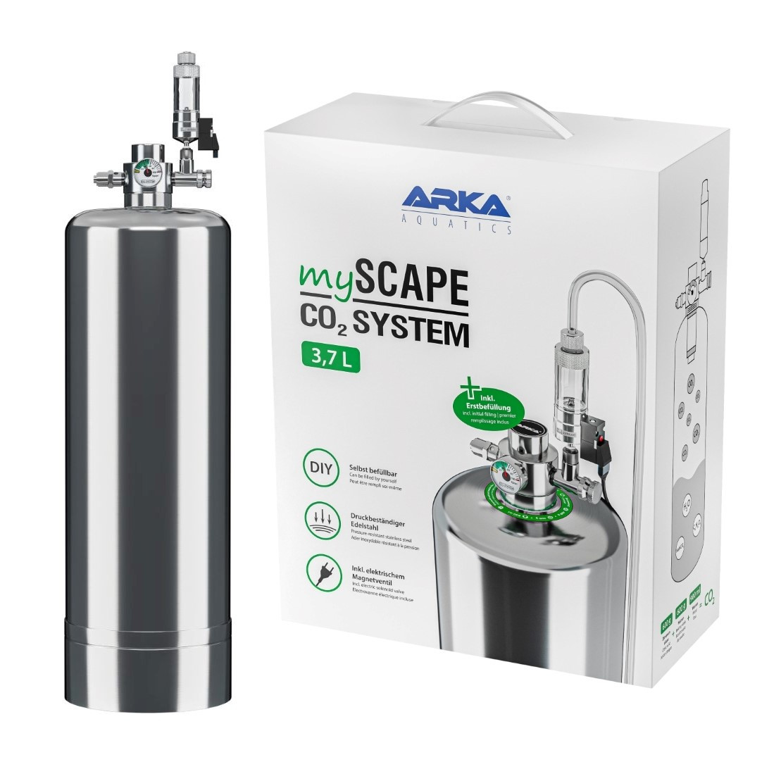 Arka myScape-CO 2 Set L 3,7L Kompletny zestaw CO2  z butlą
