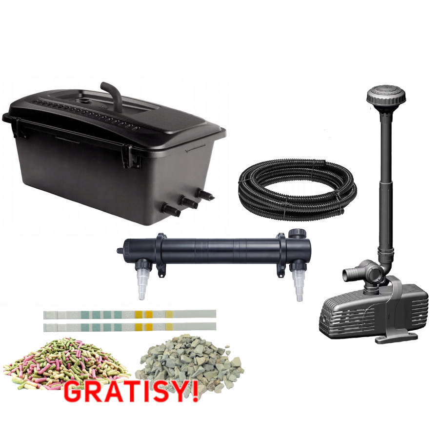Zestaw SET 5 Filtr UV-C do oczka 25000L + Pompa 10000l/h
