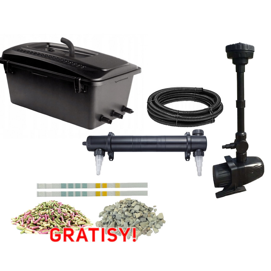 Zestaw SET 12 Filtr UV-C do oczka 25000L + Pompa 8000l/h