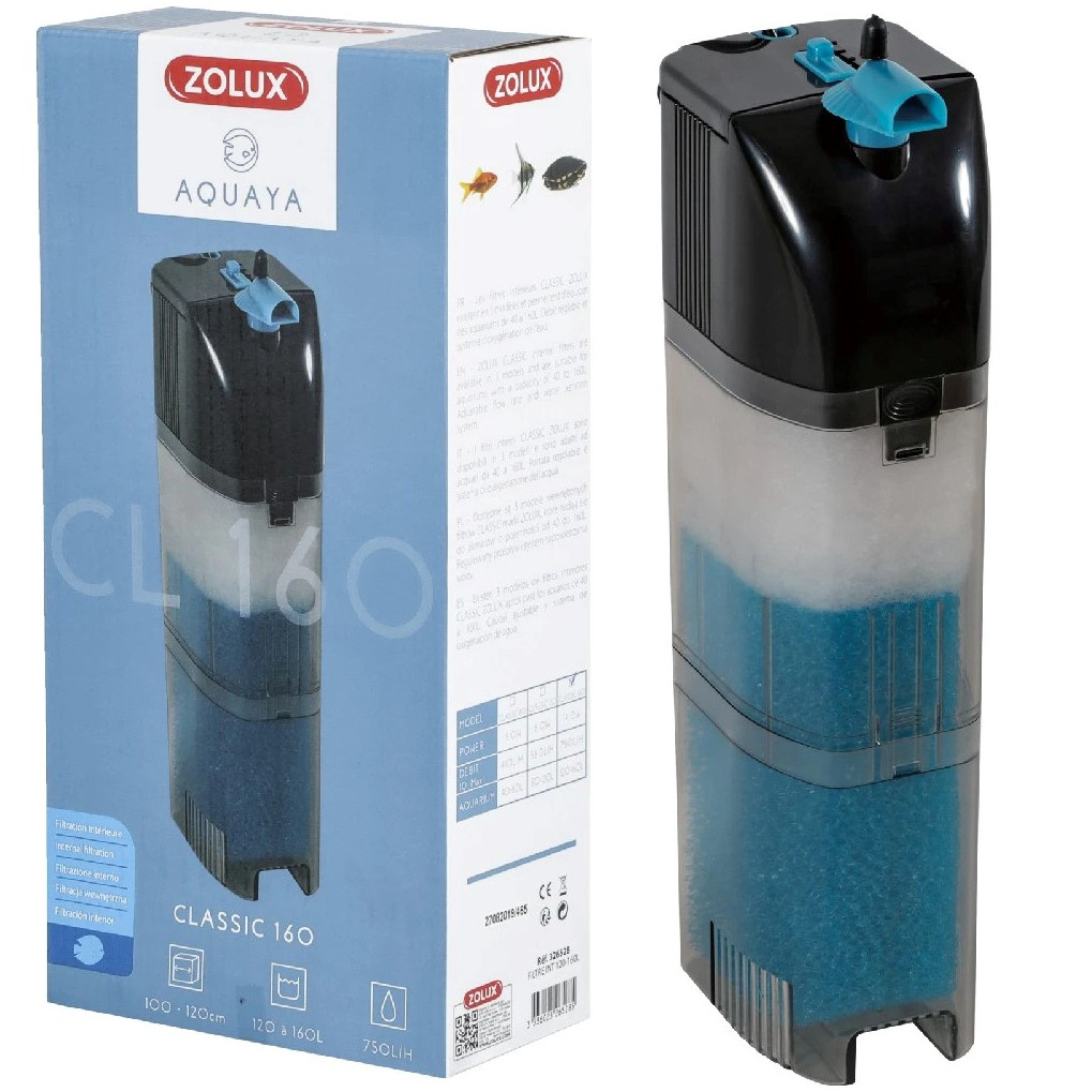 Zolux Aquaya Classic 160 Filtr wewnętrzny do akwarium 750L/H 16W