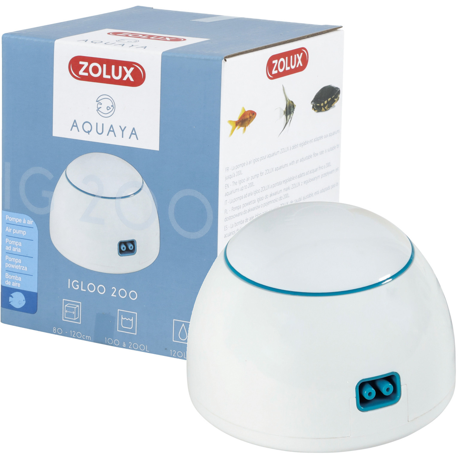 Zolux Aquaya Igloo 200 biały - Napowietrzacz zestaw do akwarium 100-200L