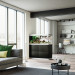 Oase HighLine 300 Room Divider czarny zestaw akwarium + szafka